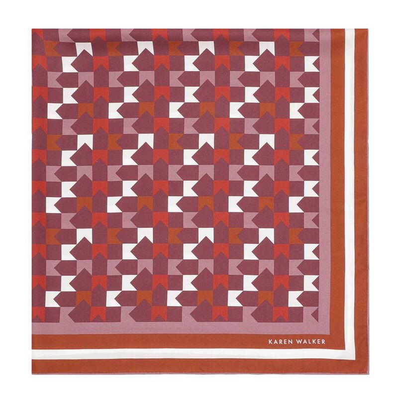 Karen Walker Monogram Large Check Classic Scarf image number 3